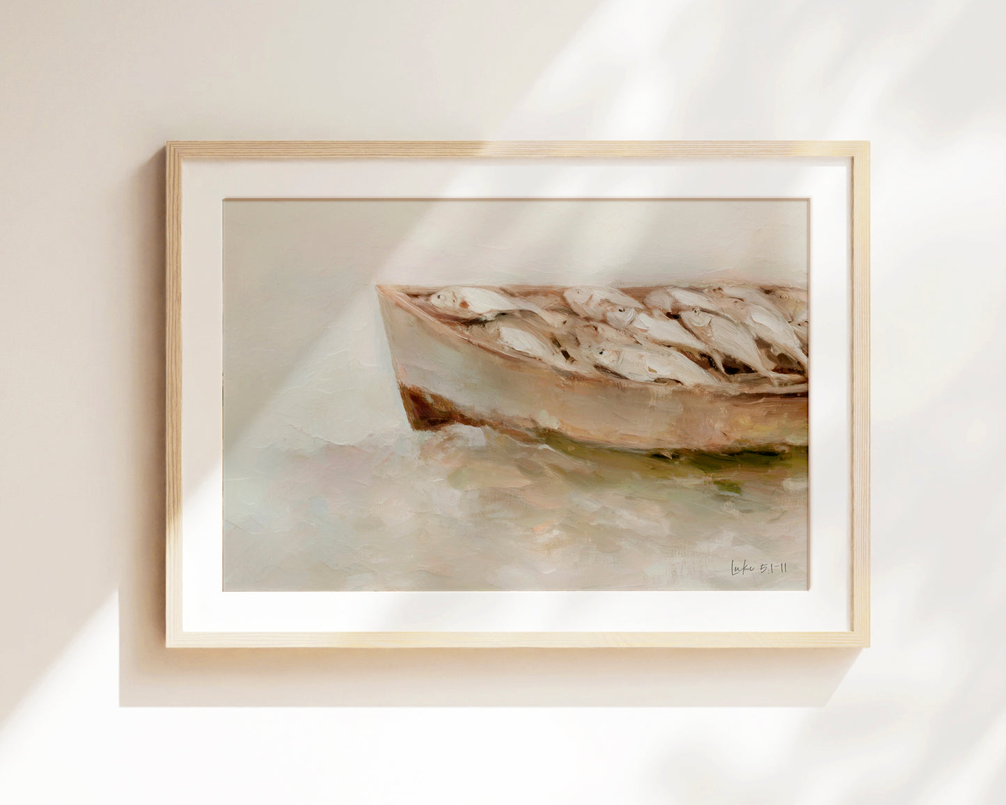 boat full of fish - print
