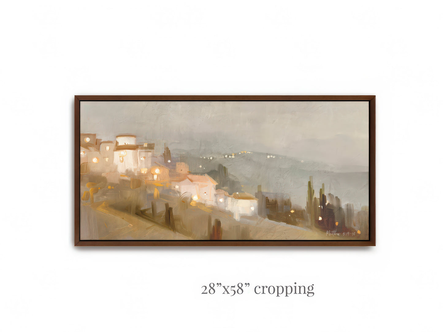 city on a hill - canvas
