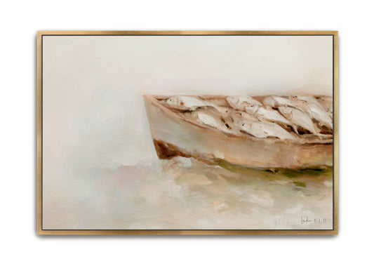 Boat full of Fish - canvas