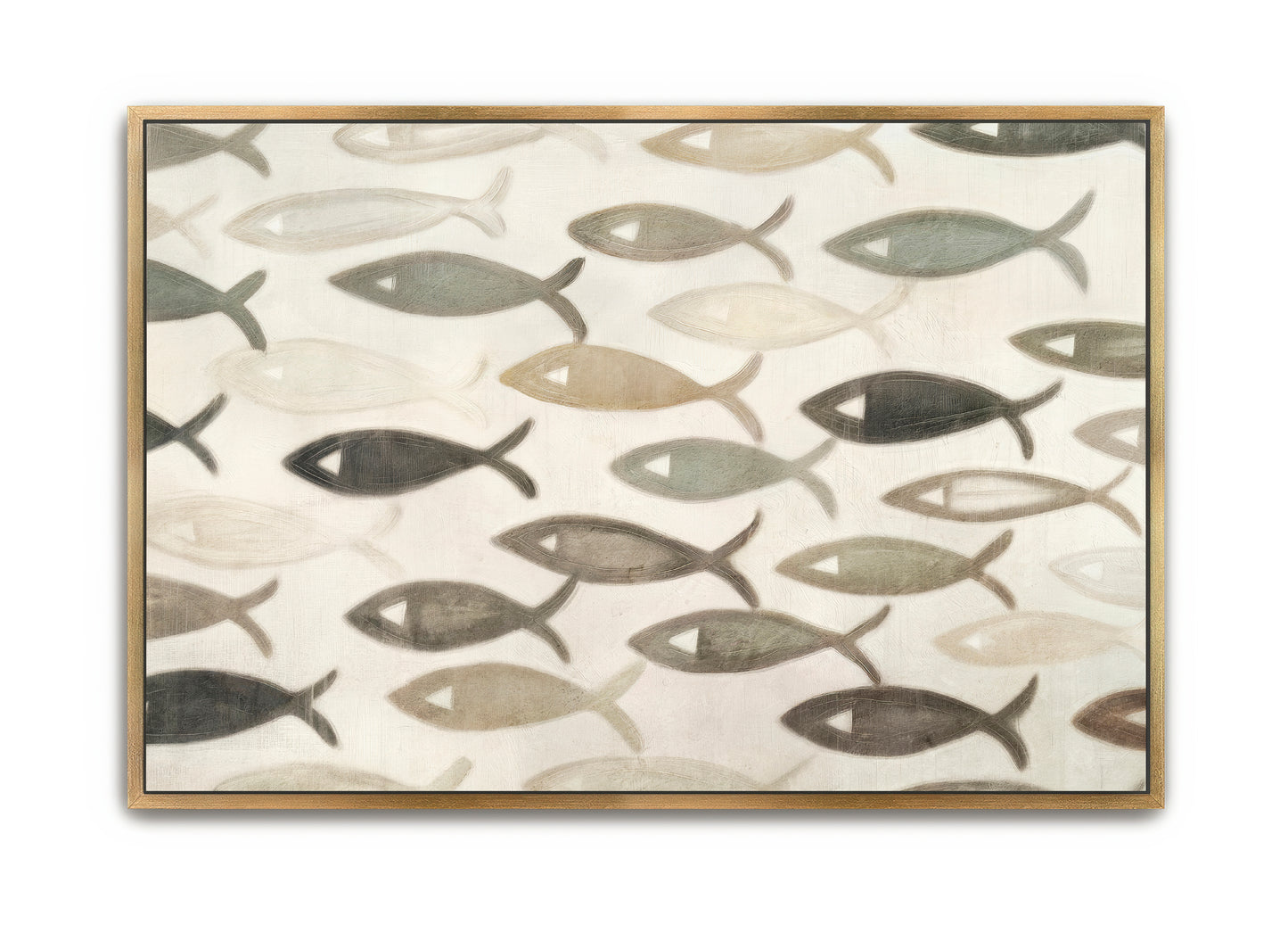 symbol of faith - christian fish - horizontal canvas
