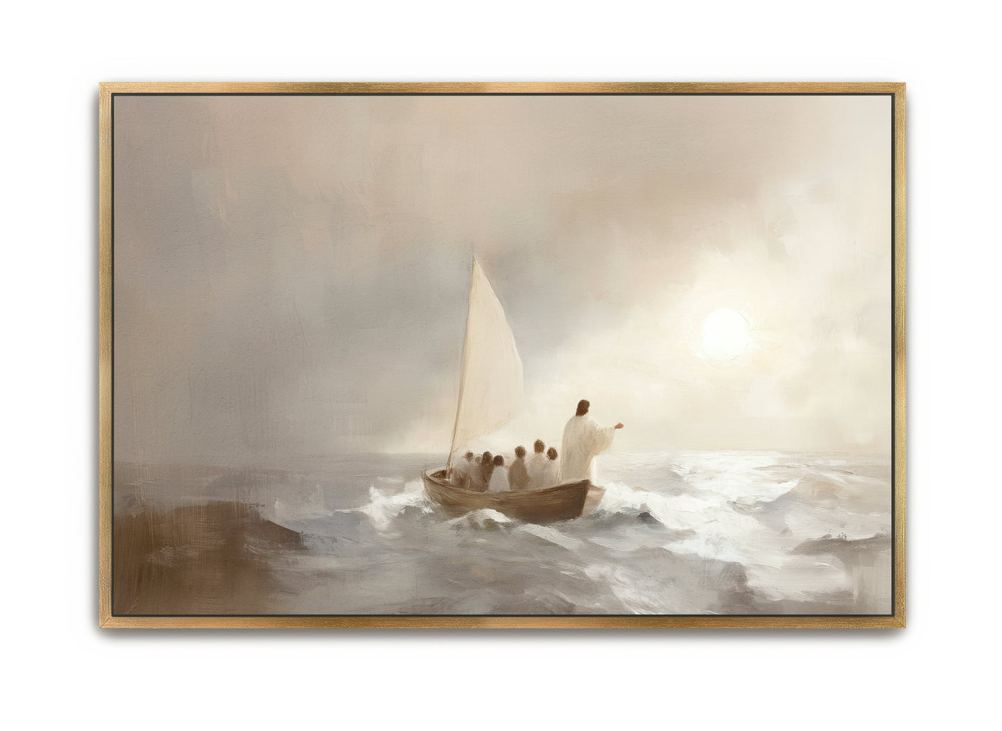 jesus calms the storm - canvas