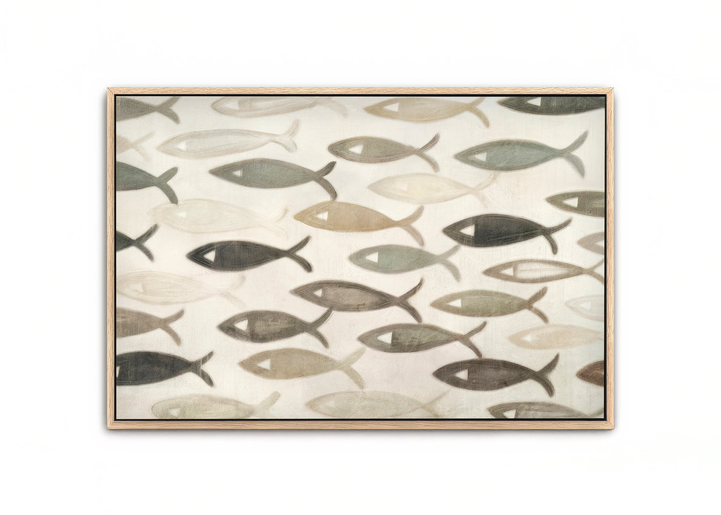 symbol of faith - christian fish - horizontal canvas