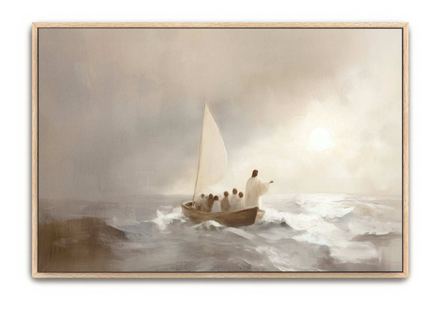 jesus calms the storm - canvas