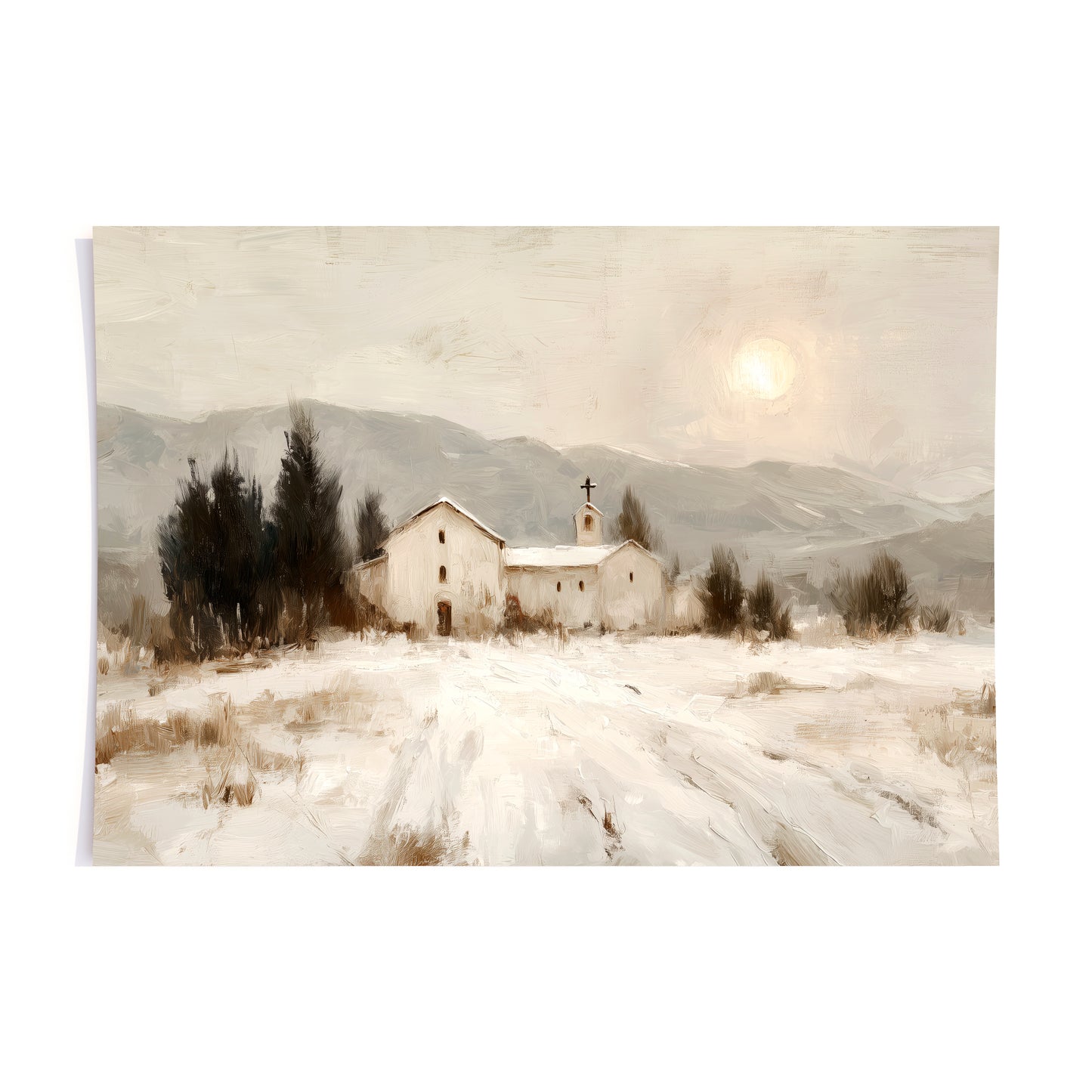 winter chapel - print