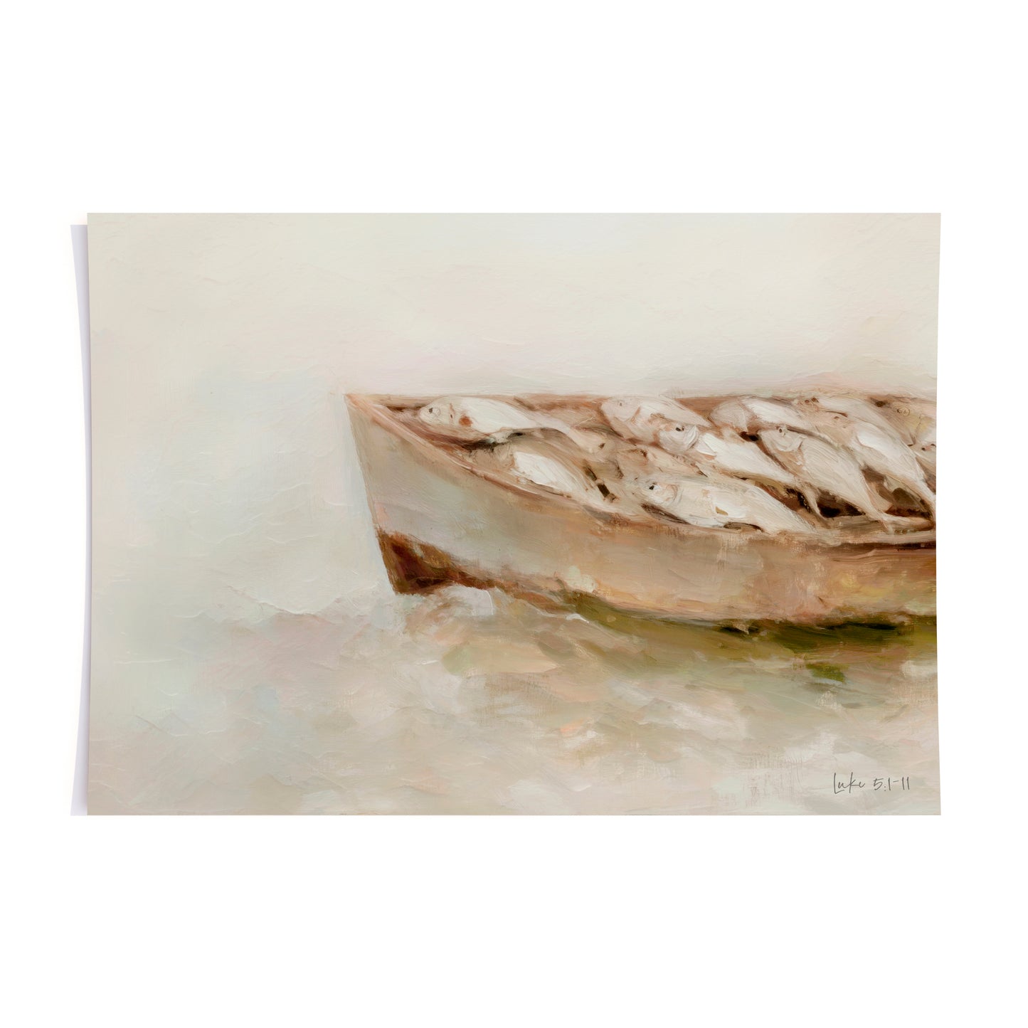 boat full of fish - print