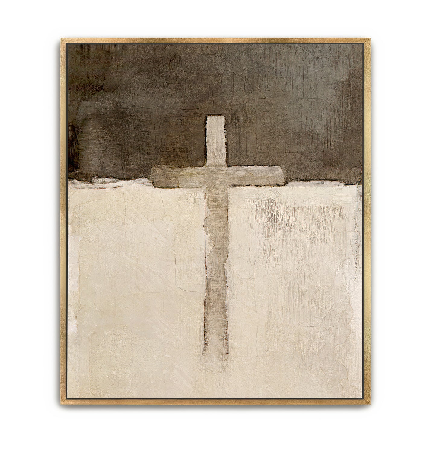 line of the cross- canvas