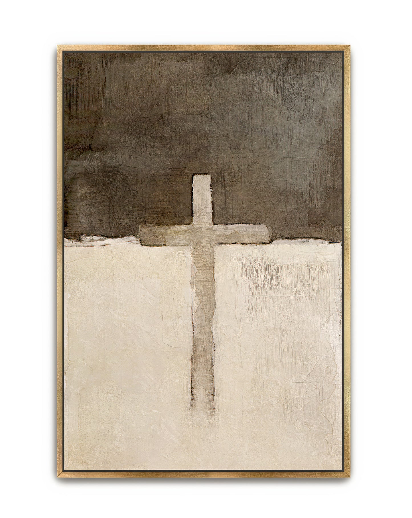 line of the cross- canvas