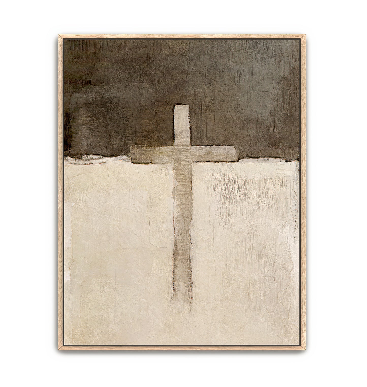 line of the cross- canvas