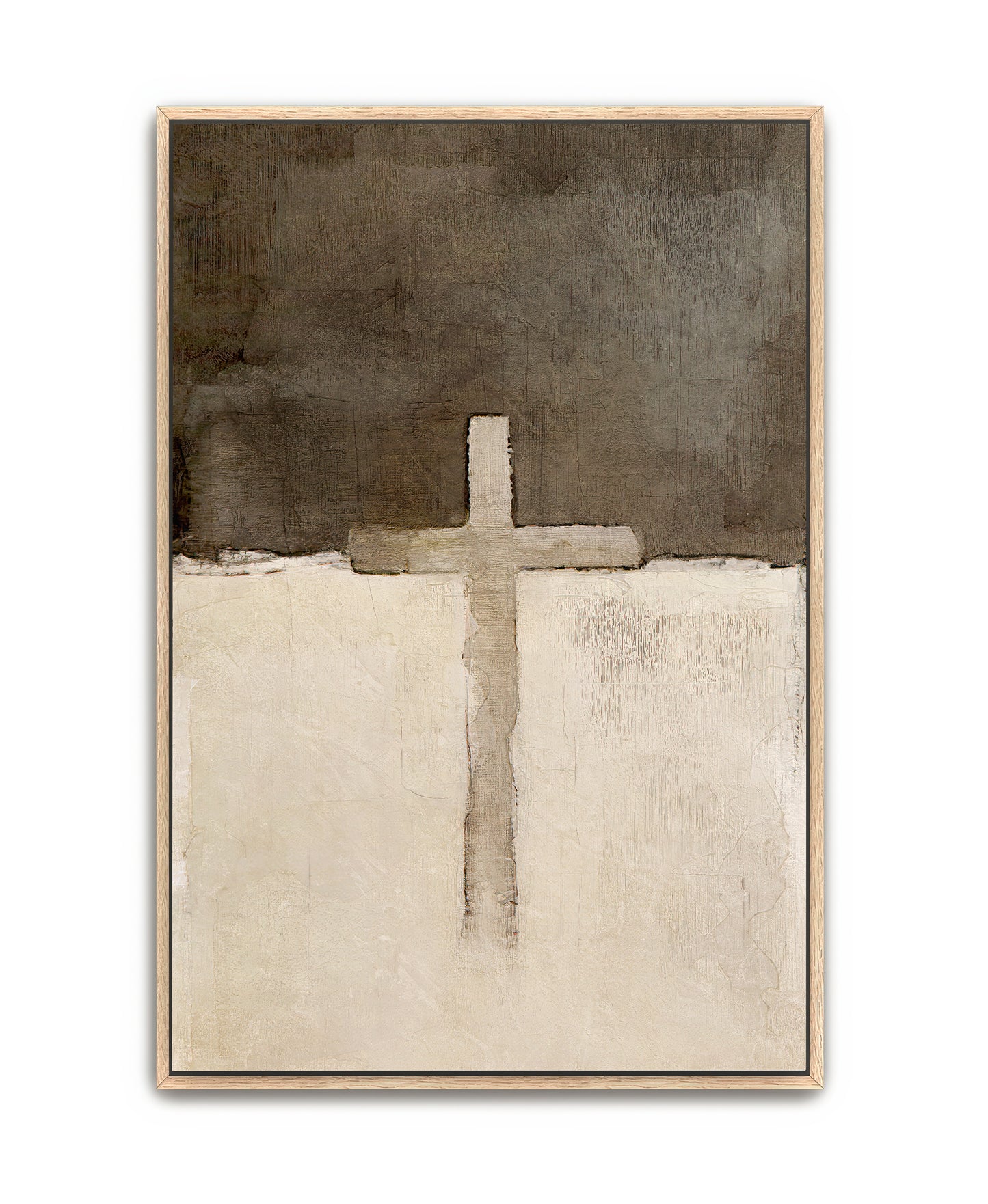 line of the cross- canvas