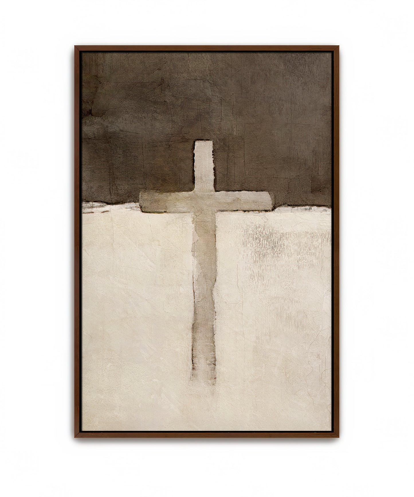 line of the cross- canvas