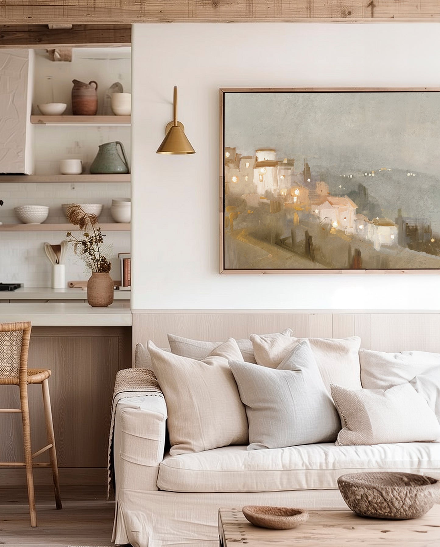 city on a hill - canvas