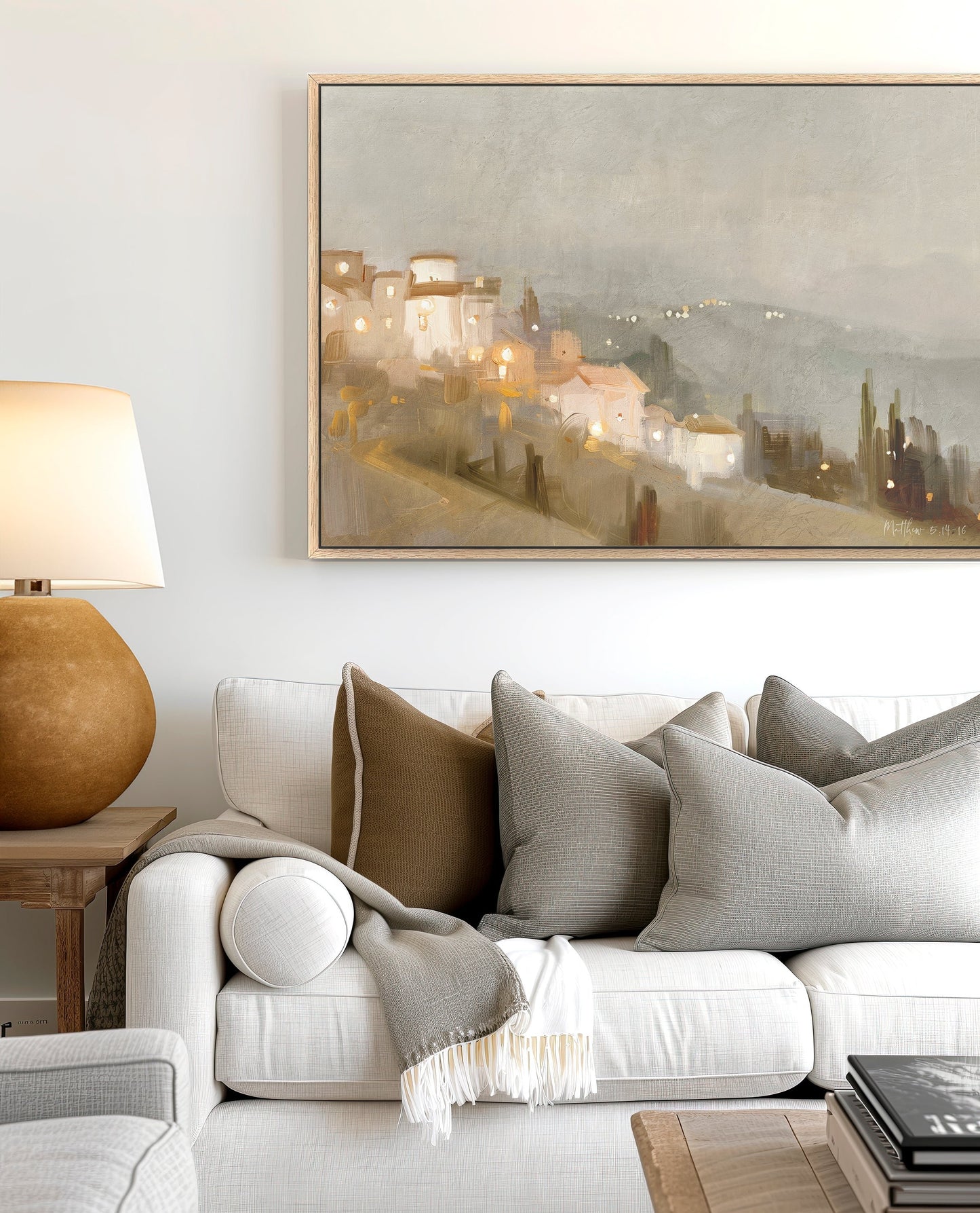city on a hill - canvas