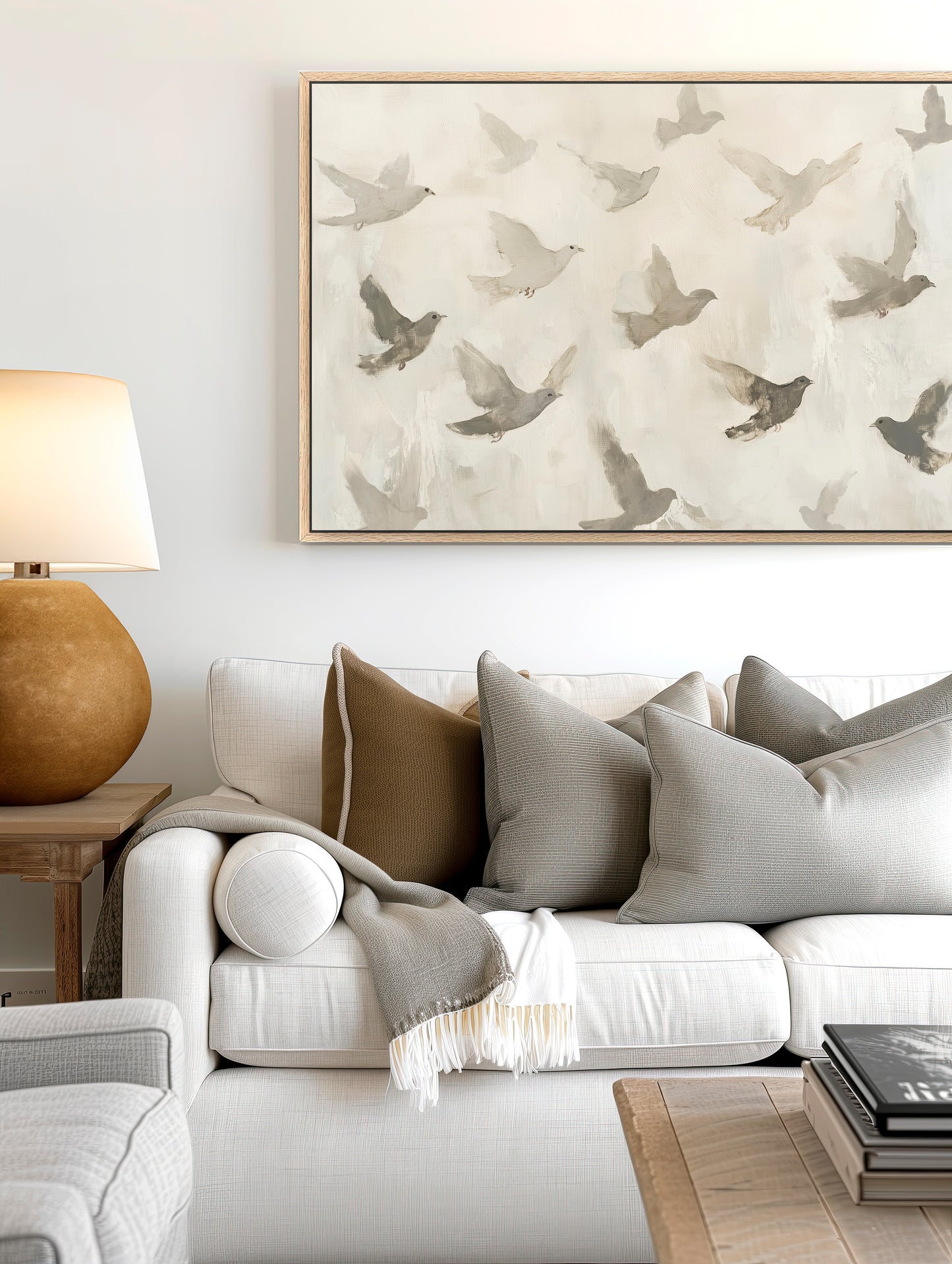 let the birds fly above - canvas