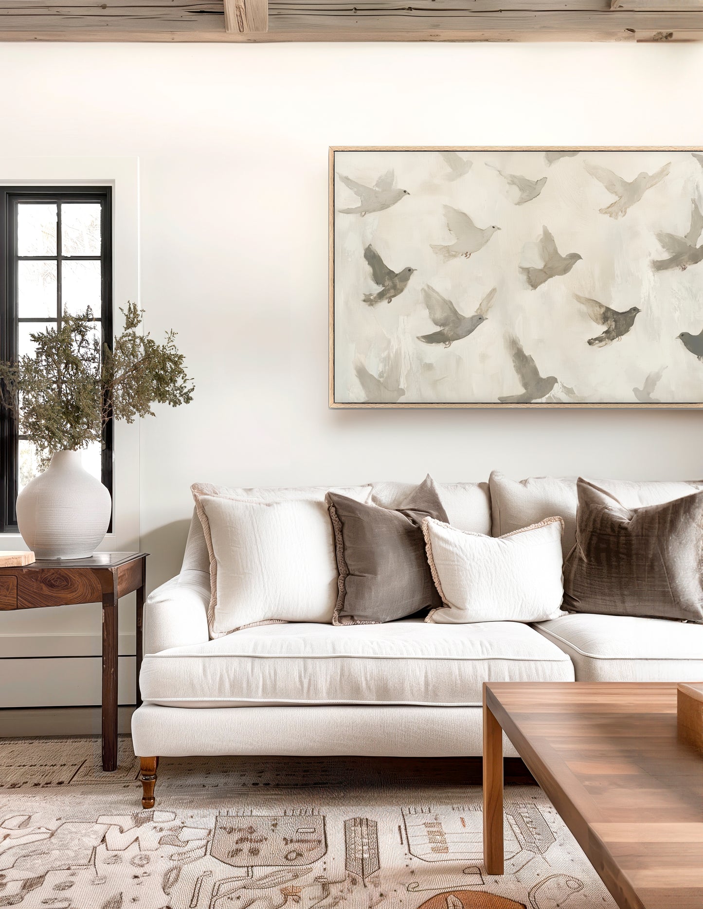 let the birds fly above - canvas
