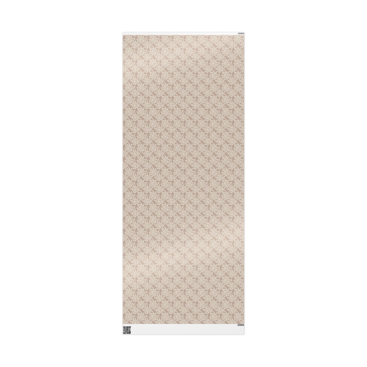 copy of neutral botanical wrapping paper | roll, beige floral pinecone pattern