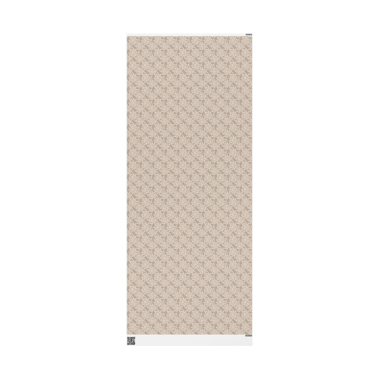 copy of neutral botanical wrapping paper | roll, beige floral pinecone pattern