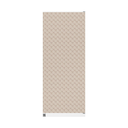 Copy of Neutral Botanical Wrapping Paper | Roll, Beige Floral Pinecone Pattern