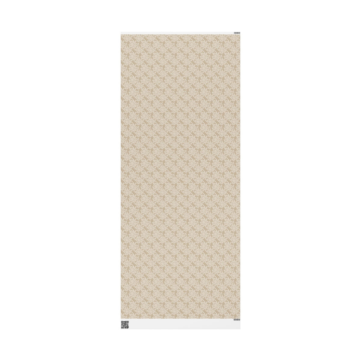 neutral botanical wrapping paper | roll, beige floral pinecone pattern