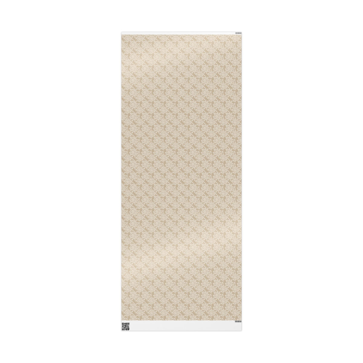 neutral botanical wrapping paper | roll, beige floral pinecone pattern