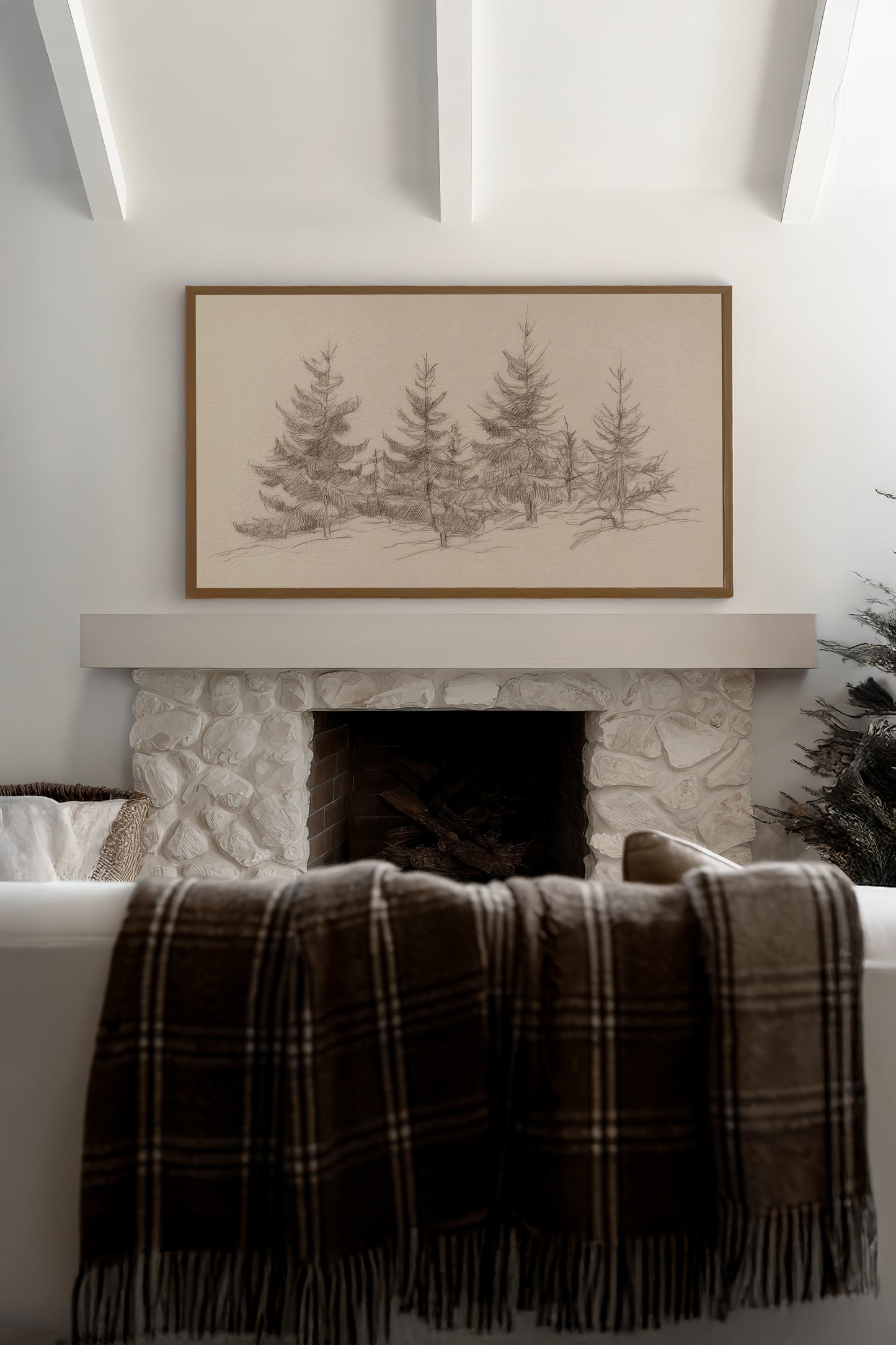 cedars of christmas - digital download for samsung frame tv