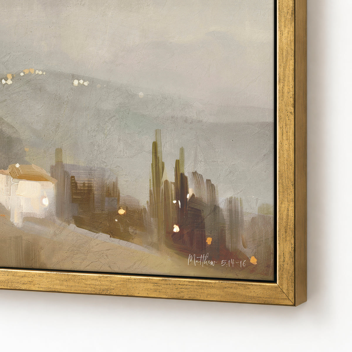 city on a hill - canvas