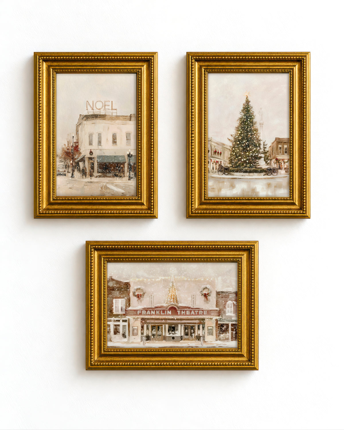 gold framed mini trio
