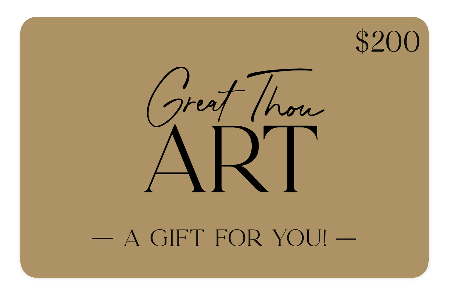great thou art - e-gift card