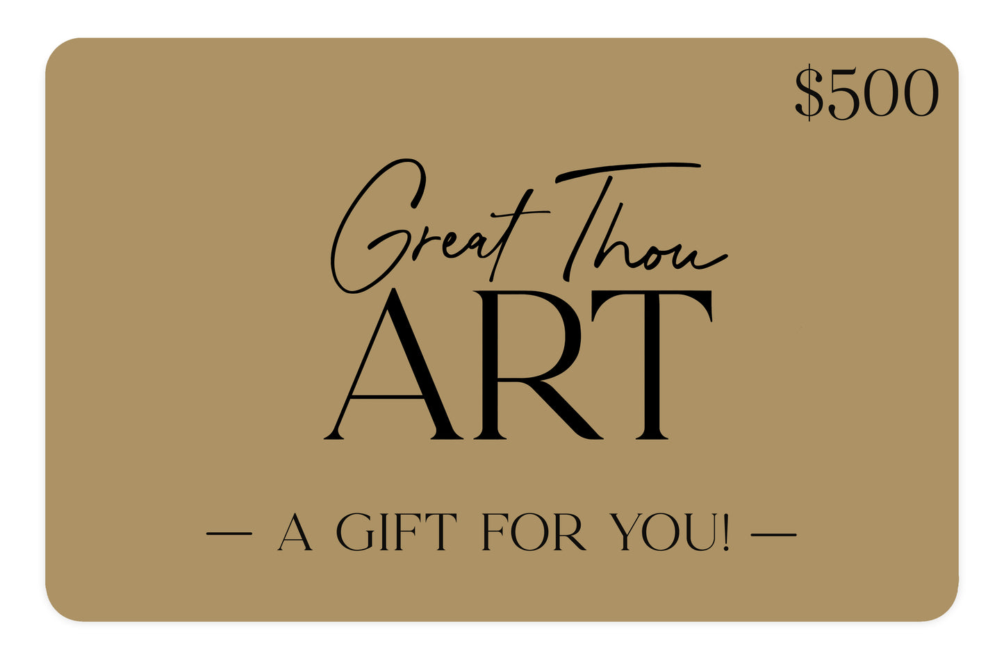 great thou art - e-gift card