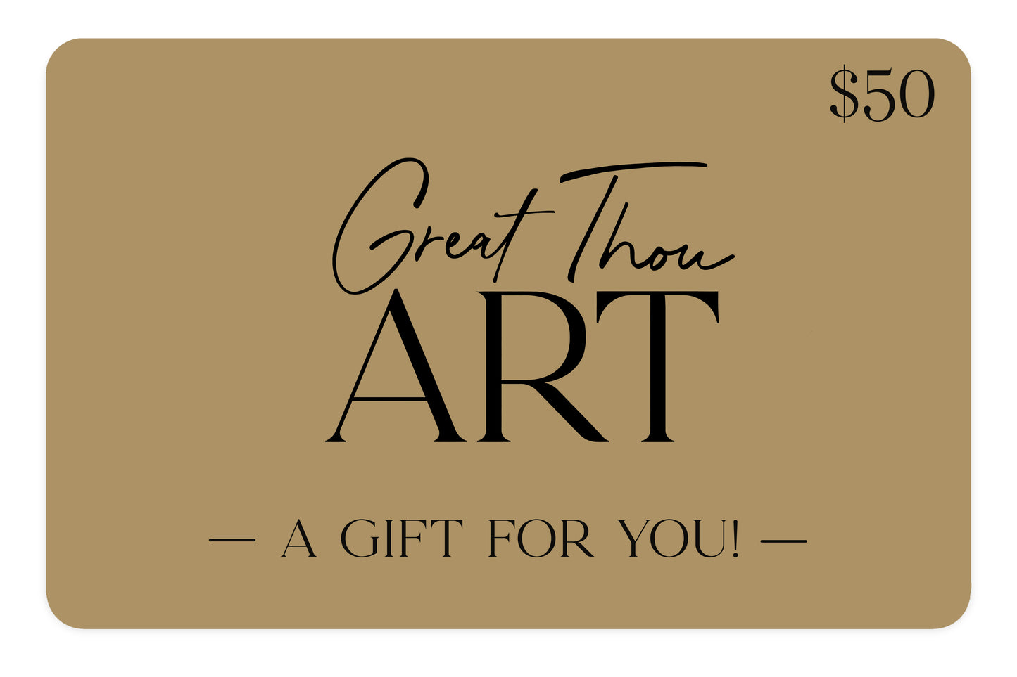 great thou art - e-gift card