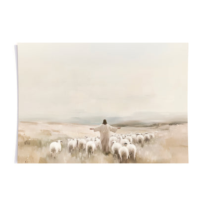 My Sheep Hear My Voice - print