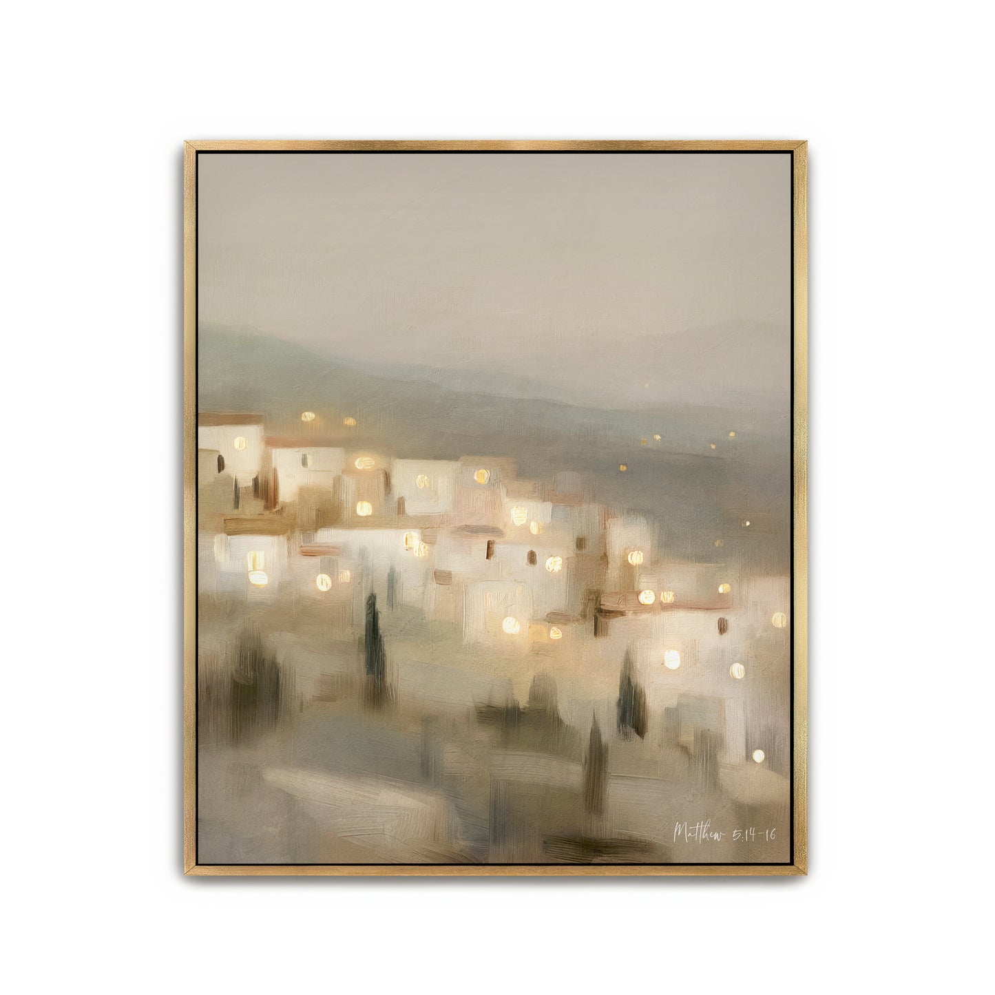 city on a hill (2) - canvas vertical