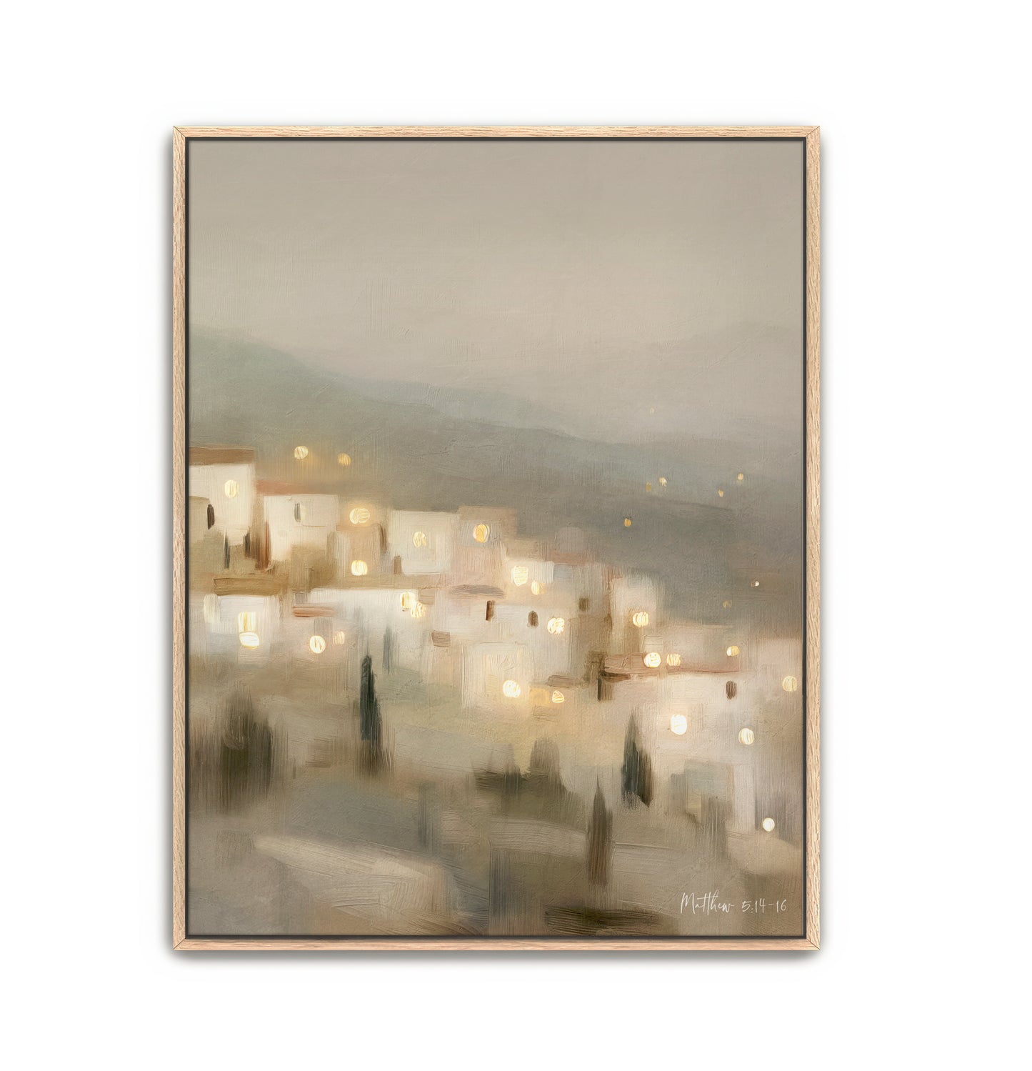 city on a hill (2) - canvas vertical