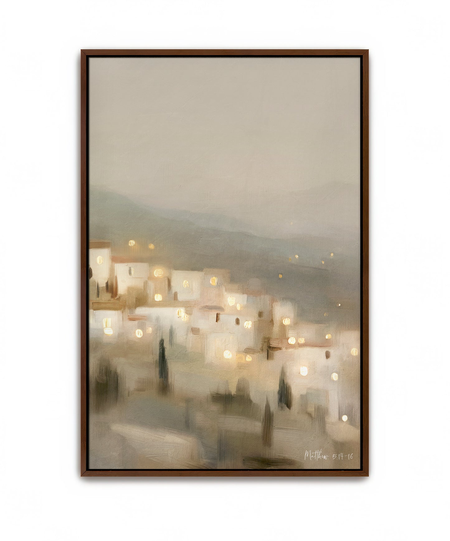 city on a hill (2) - canvas vertical