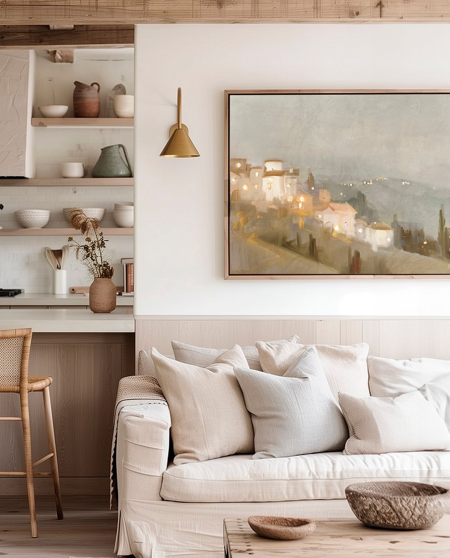 city on a hill - canvas