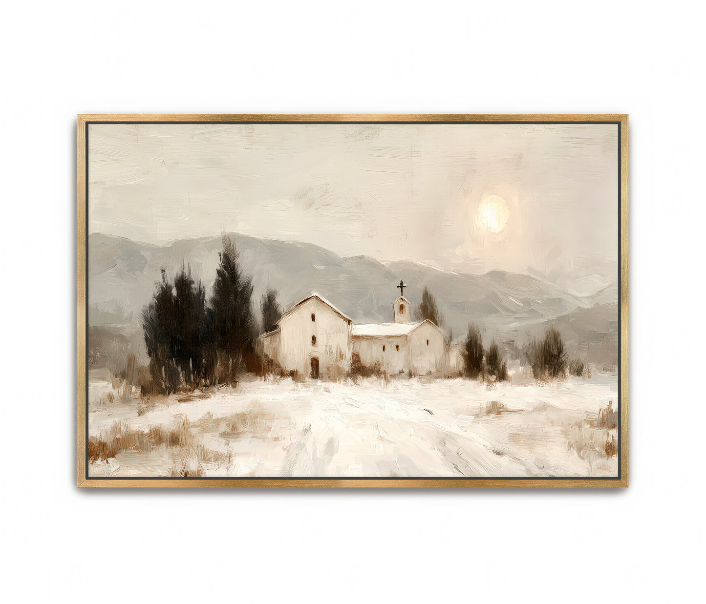 winter chapel - canvas